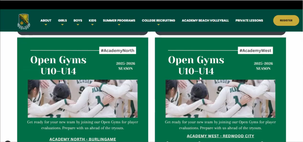 Academy Volleyball Club Town Hall